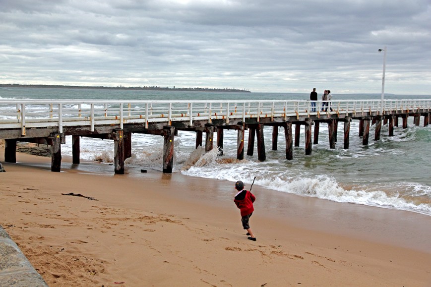 Child enjoying the water.