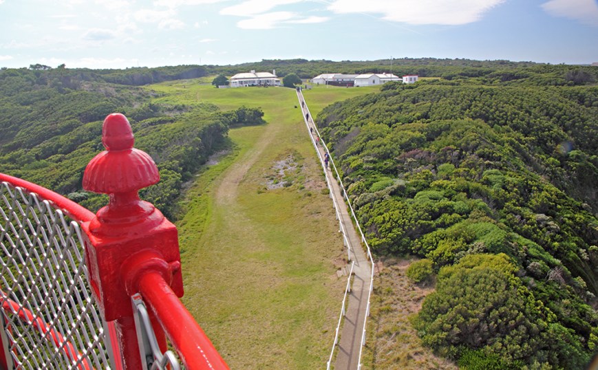 Looking back to the settlement from lighthouse.